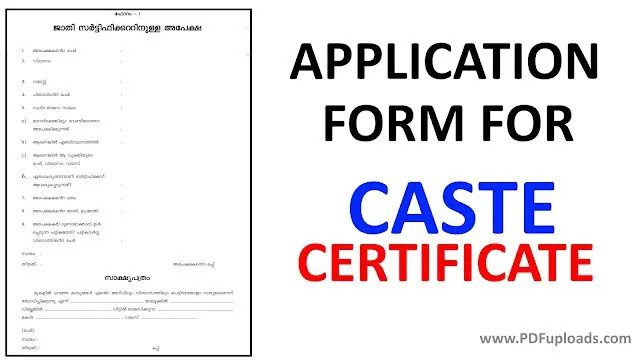 Affidavit for Caste Certificate Kerala - Download Caste Application PDF Form Affidavit for Caste Certificate Kerala - Download Caste Application PDF Form