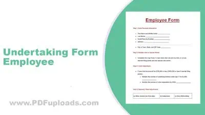 Undertaking Form for Employee: Download PDF Form Undertaking Form Employee: Download PDF Form