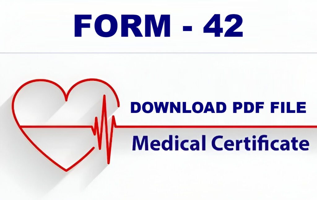 Form 42 Medical Certificate PDF Form Form 42 Medical Certificate