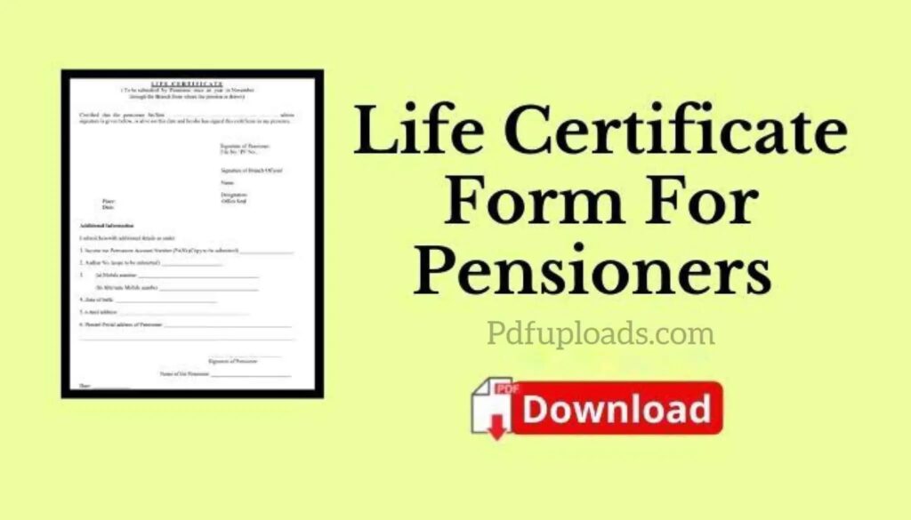 Kerala Pensioner's Life Certificate Form Kerala Pensioner's Life Certificate Form