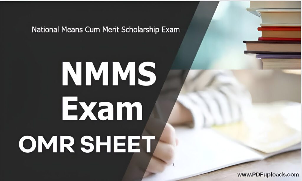 Download NMMSE Exam Sample OMR Sheet Sample OMR Sheet for NMMS Exam