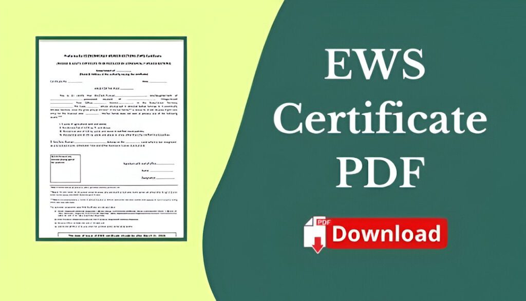 EWS Reservation Certificate Kerala | EWS Certificate Application Form PDF In Malayalam EWS Reservation Certificate