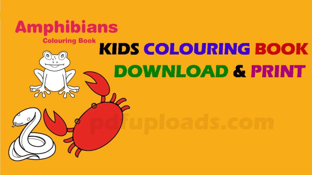 Free coloring books for Kids - AMPHIBIANS coloring Book Free coloring books for Kids - AMPHIBIANS coloring Book