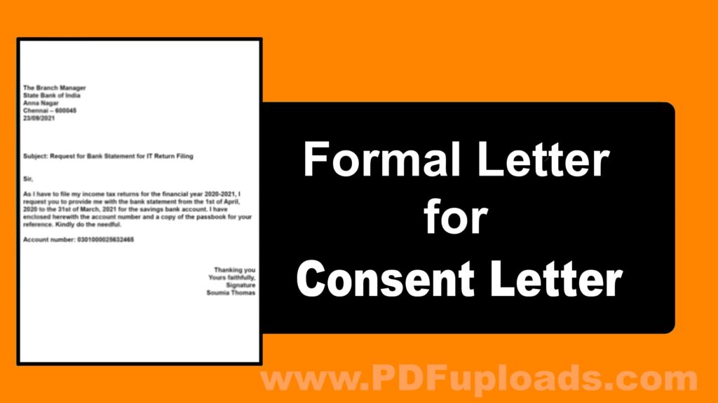 Consent Letter - How to Write a Consent Letter? Format and Samples Consent Letter - How to Write a Consent Letter? Format and Samples