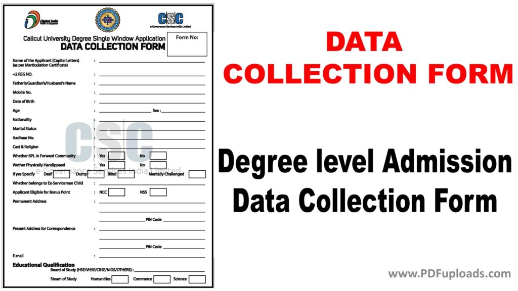 Data Collection Form : Degree level Admission Data Collection Form for Online Shops Degree level Admission Data Collection Form for Online Shops