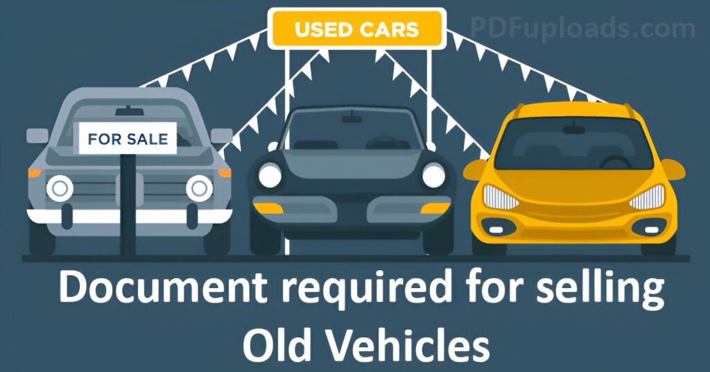 How to sell a Vehicle - Document required for selling old Vehicles How to sell a Vehicle - Document required for selling old Vehicles