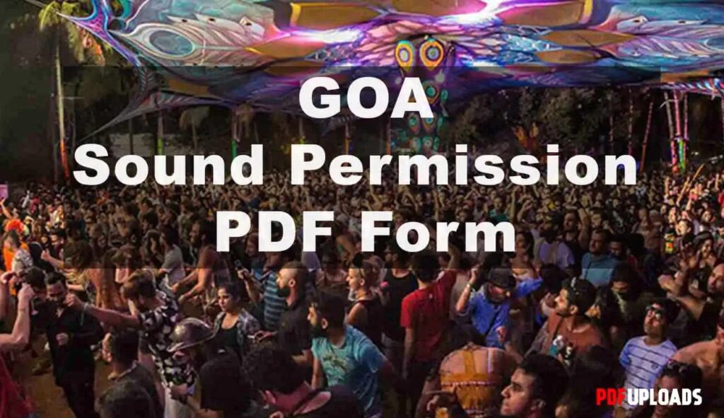 Goa Sound Permission Form PDF Goa Sound Permission Form PDF