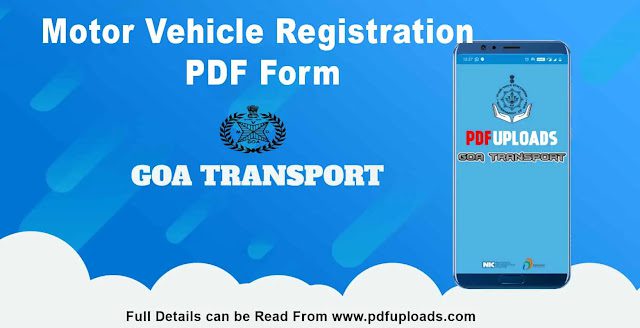 Motor Vehicle Registration Form Goa PDF Motor Vehicle Registration Form Goa PDF