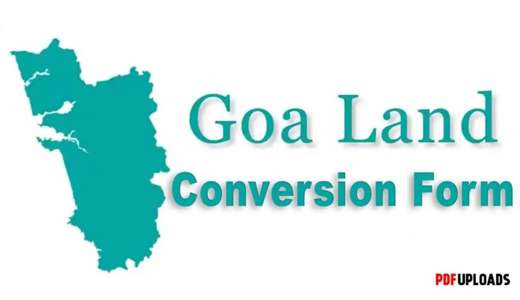 Land Conversion Form Goa in PDF Land Conversion Form Goa in PDF