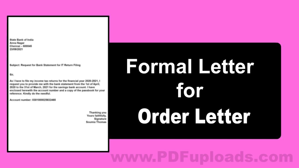 How to write Order Letter Formally - Write with Sample Order Letters How to write Order Letter Formally - Write with Sample Order Letters