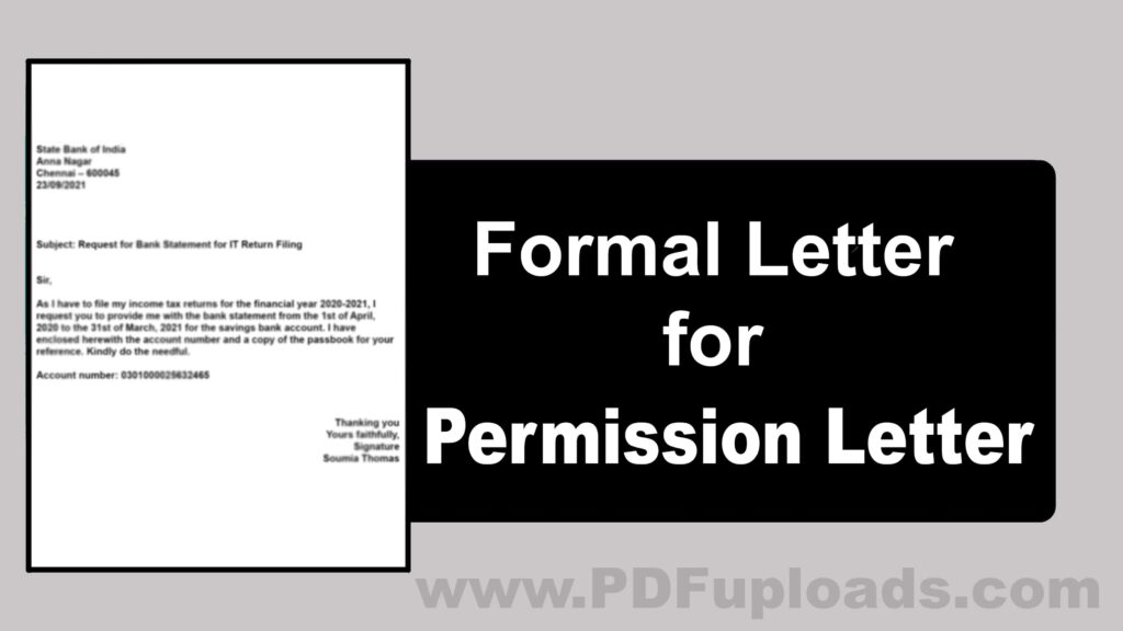 Permission Letter Format and Samples Permission Letter Format and Samples