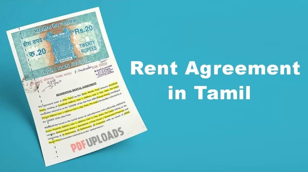 Rent Agreement Format in Tamil Tamil Rent Agreement Format and sample PDF