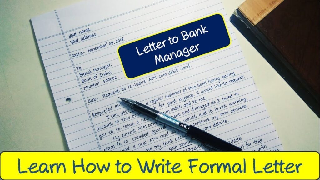 Formal Letter format and Samples for Apply new ATM Card Formal Letter format and Samples for Applying new ATM Card