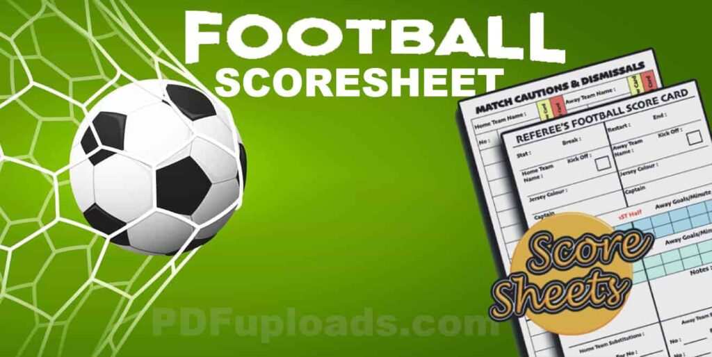 Download PDF International Score sheet for Football Competitions International Score sheet for Football Competitions