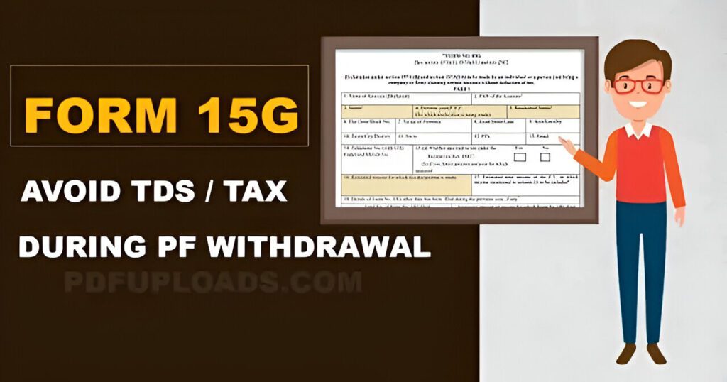 Download Form 15G PDF file for Tax removal During PF withdrawal | How to Fill form 15G Form 15G PDF file for Tax removal During PF withdrawal | How to Fill form 15G