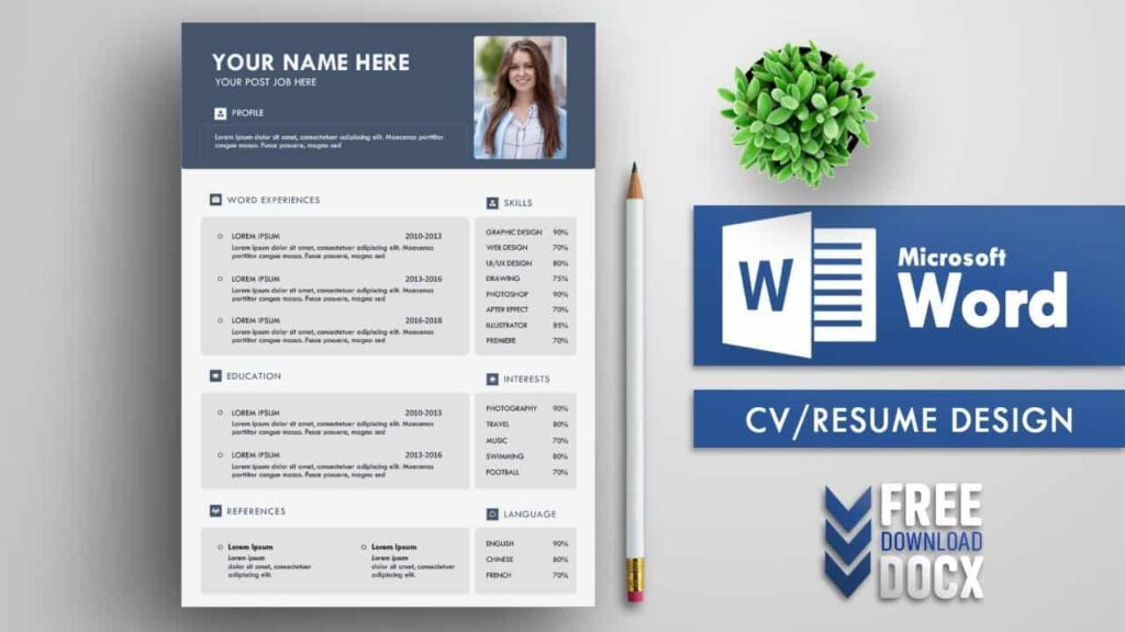 Download editable CV in Word Format - Biodata/Resume in Word File / Docx / PDF Download editable CV in Word Format - Biodata/Resume in Word File / Docx / PDF