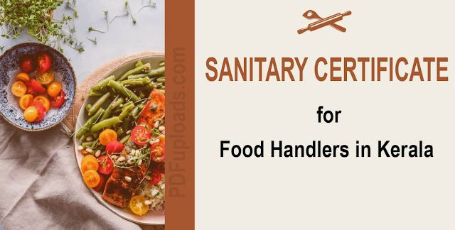 Sanitary Certificate for Food Handlers in Kerala PDF download | Malayalam Sanitary Certificate for Food Handlers