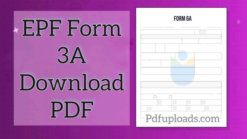 EPF Return Form 3A PDF EPF Return Form 3A PDF