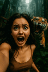 Top 15 ChatGPT Image Prompts That Went Viral on Instagram Selfie with a Tiger!