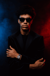 Top 15 ChatGPT Image Prompts That Went Viral on Instagram Smoke-Split Studio Portrait